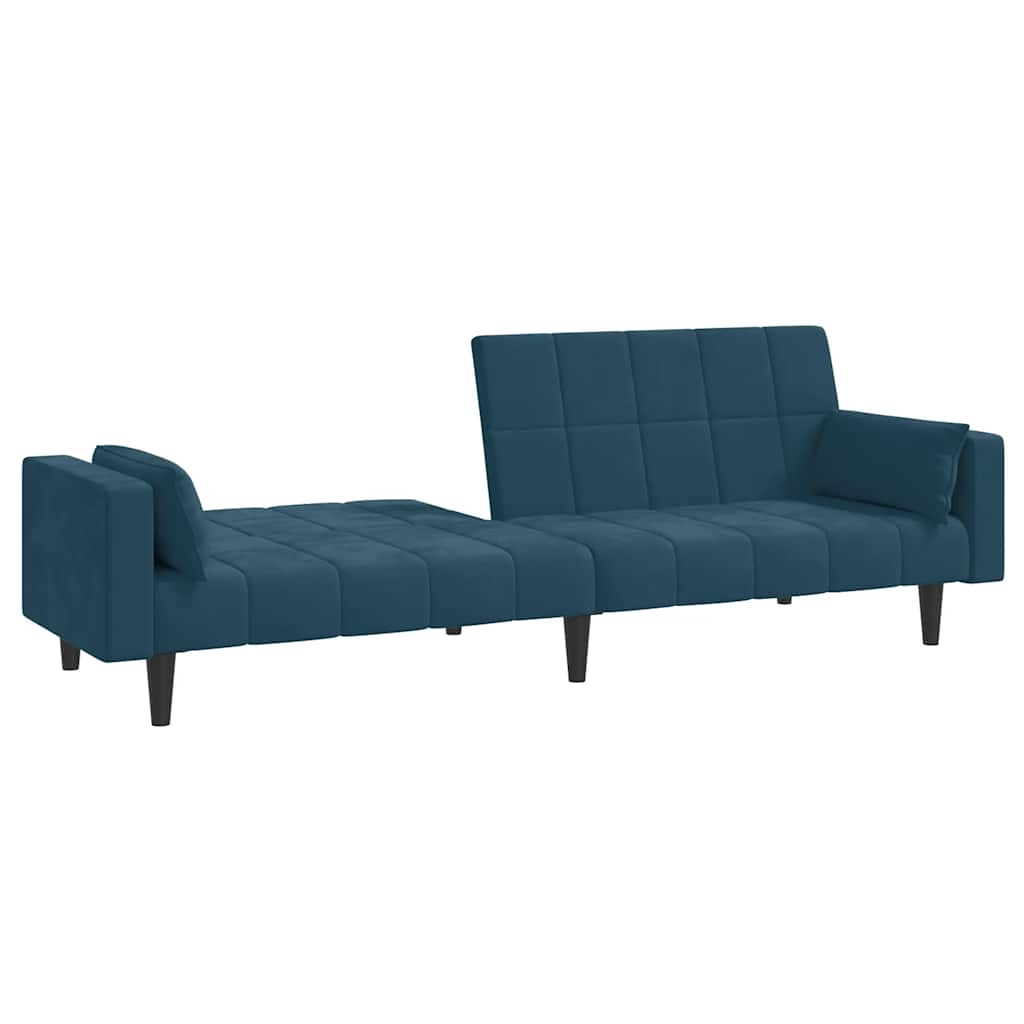 Bäddsoffa 2-Sits Med Två Kuddar Sammet