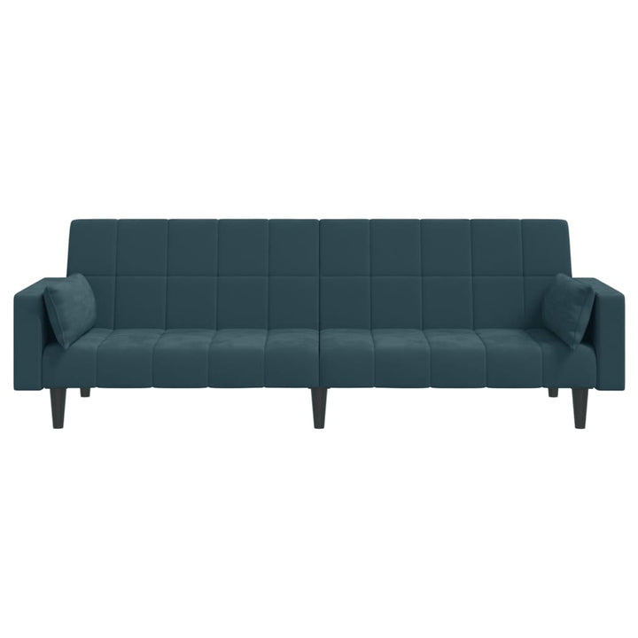 Bäddsoffa 2-Sits Med Två Kuddar Sammet