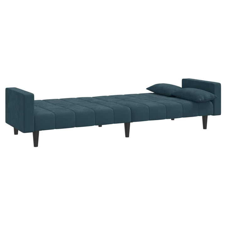 Bäddsoffa 2-Sits Med Två Kuddar Sammet