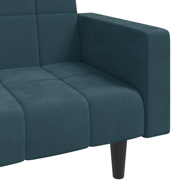 Bäddsoffa 2-Sits Med Två Kuddar Sammet