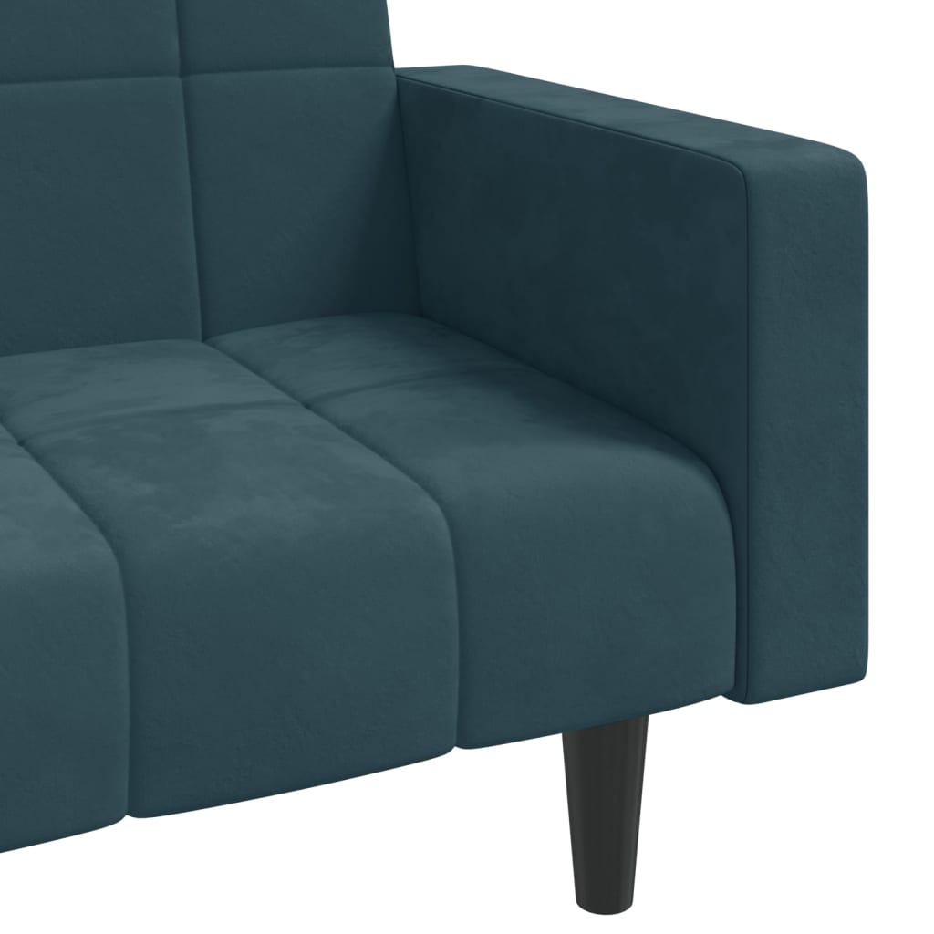 Bäddsoffa 2-Sits Med Två Kuddar Sammet