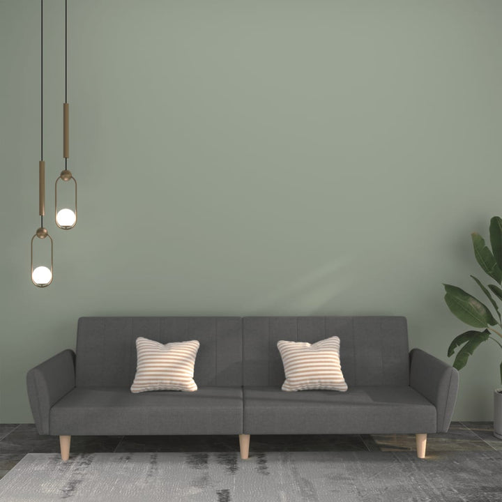 Bäddsoffa 2-Sits Gräddvit Tyg