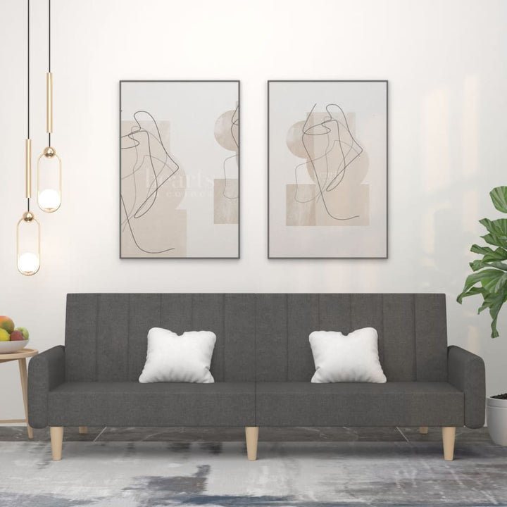 Bäddsoffa 2-Sits Gräddvit Tyg