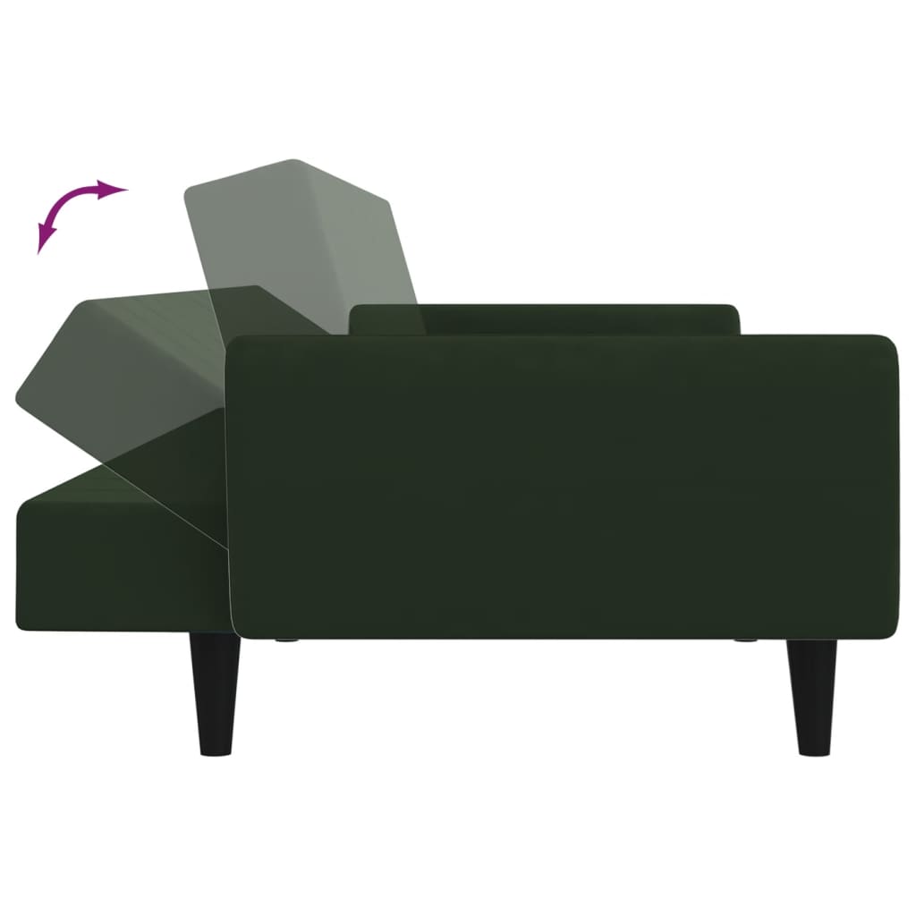 Bäddsoffa 2-Sits Sammet
