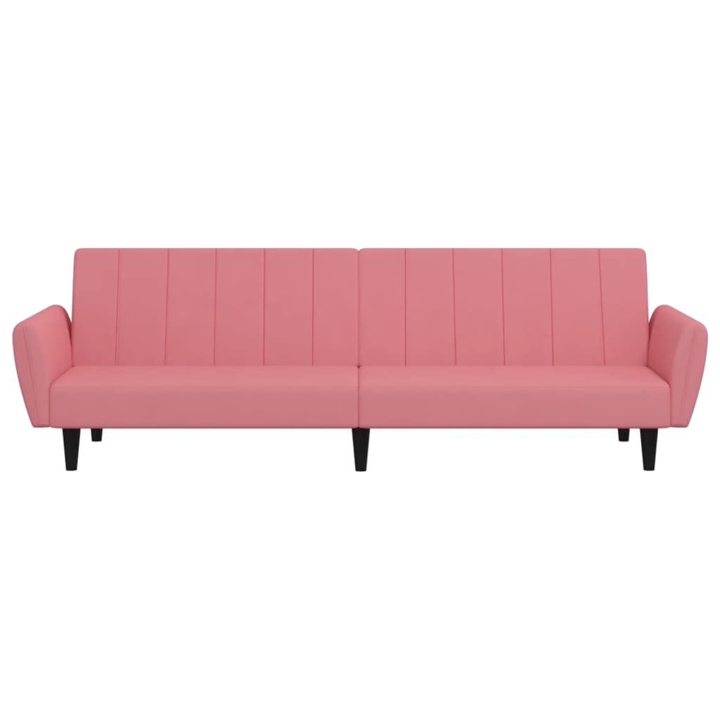 Bäddsoffa 2-Sits Rosa Sammet