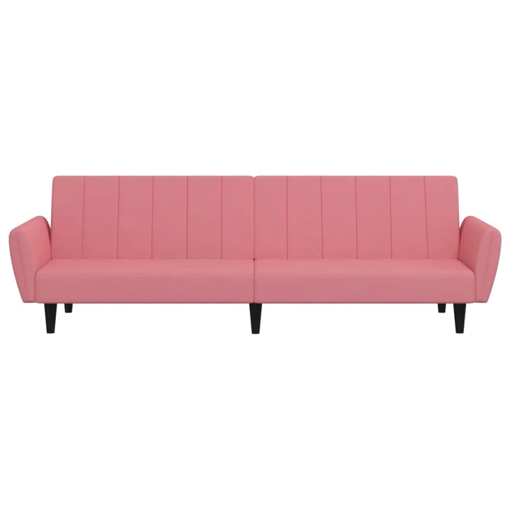 Bäddsoffa 2-Sits Rosa Sammet