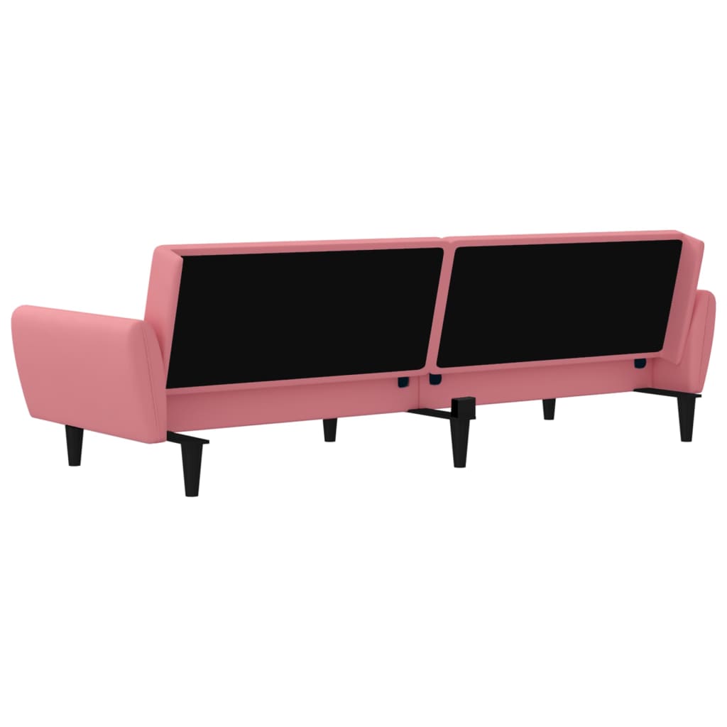 Bäddsoffa 2-Sits Rosa Sammet