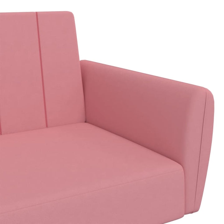 Bäddsoffa 2-Sits Rosa Sammet