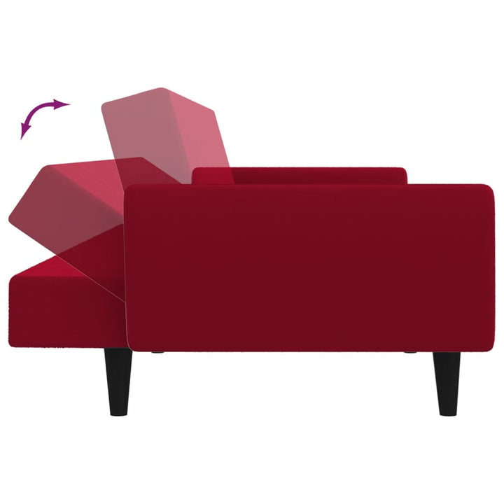 Bäddsoffa 2-Sits Sammet