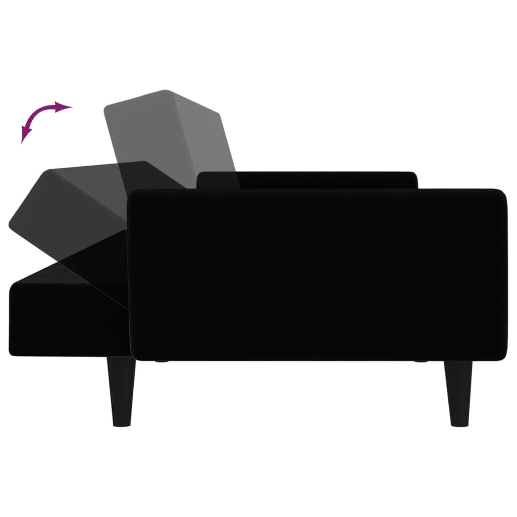 Bäddsoffa 2-Sits Sammet