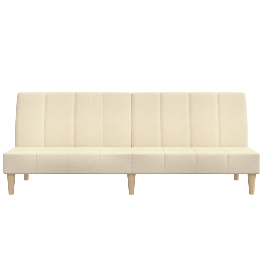 Bäddsoffa 2-Sits Gräddvit Tyg