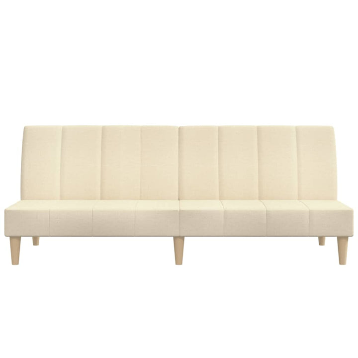 Bäddsoffa 2-Sits Gräddvit Tyg
