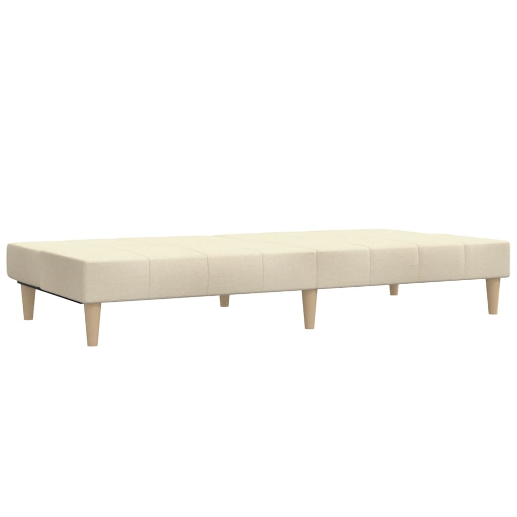 Bäddsoffa 2-Sits Gräddvit Tyg