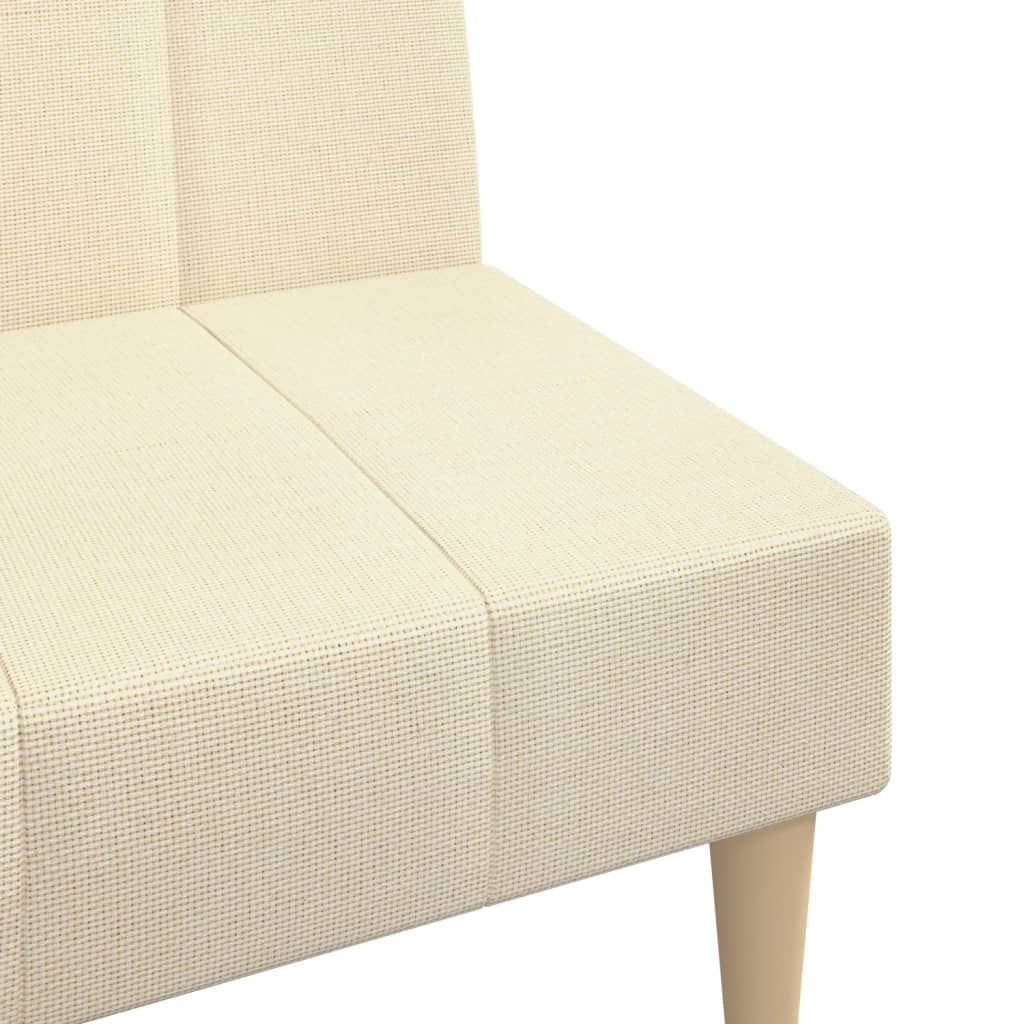 Bäddsoffa 2-Sits Gräddvit Tyg