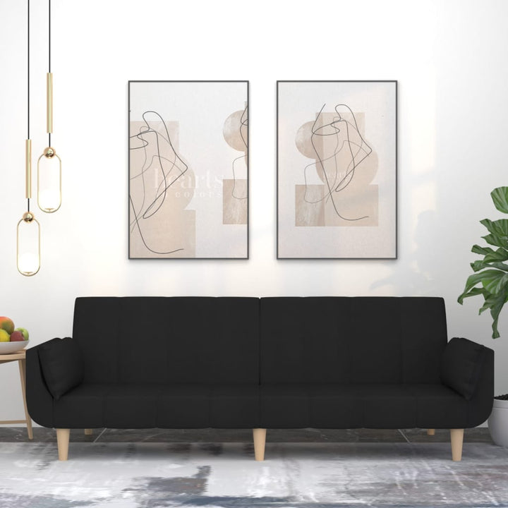 Bäddsoffa 2-Sits Gräddvit Tyg