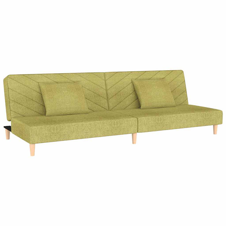 Bäddsoffa 2-Sits Med Två Kuddar Tyg