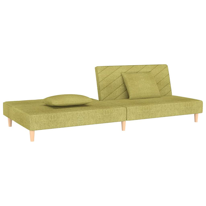 Bäddsoffa 2-Sits Med Två Kuddar Tyg