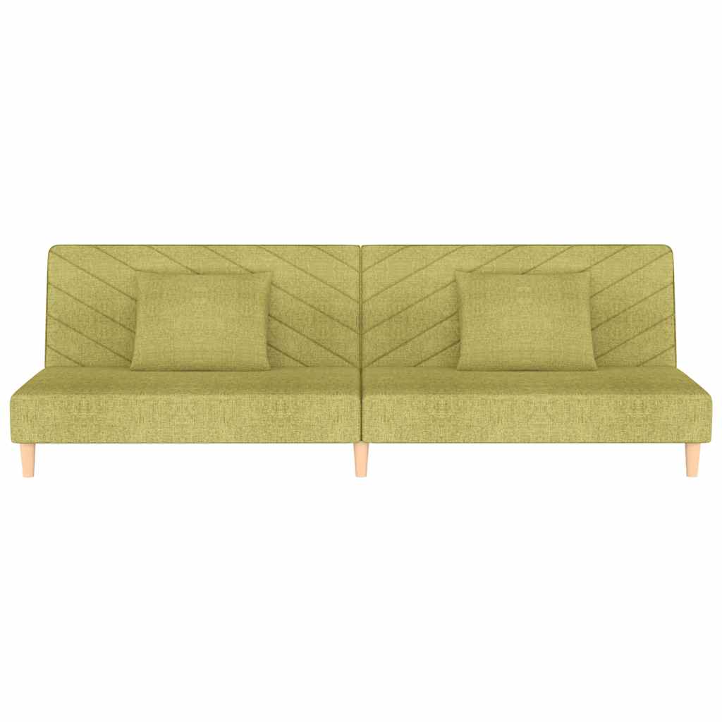 Bäddsoffa 2-Sits Med Två Kuddar Tyg