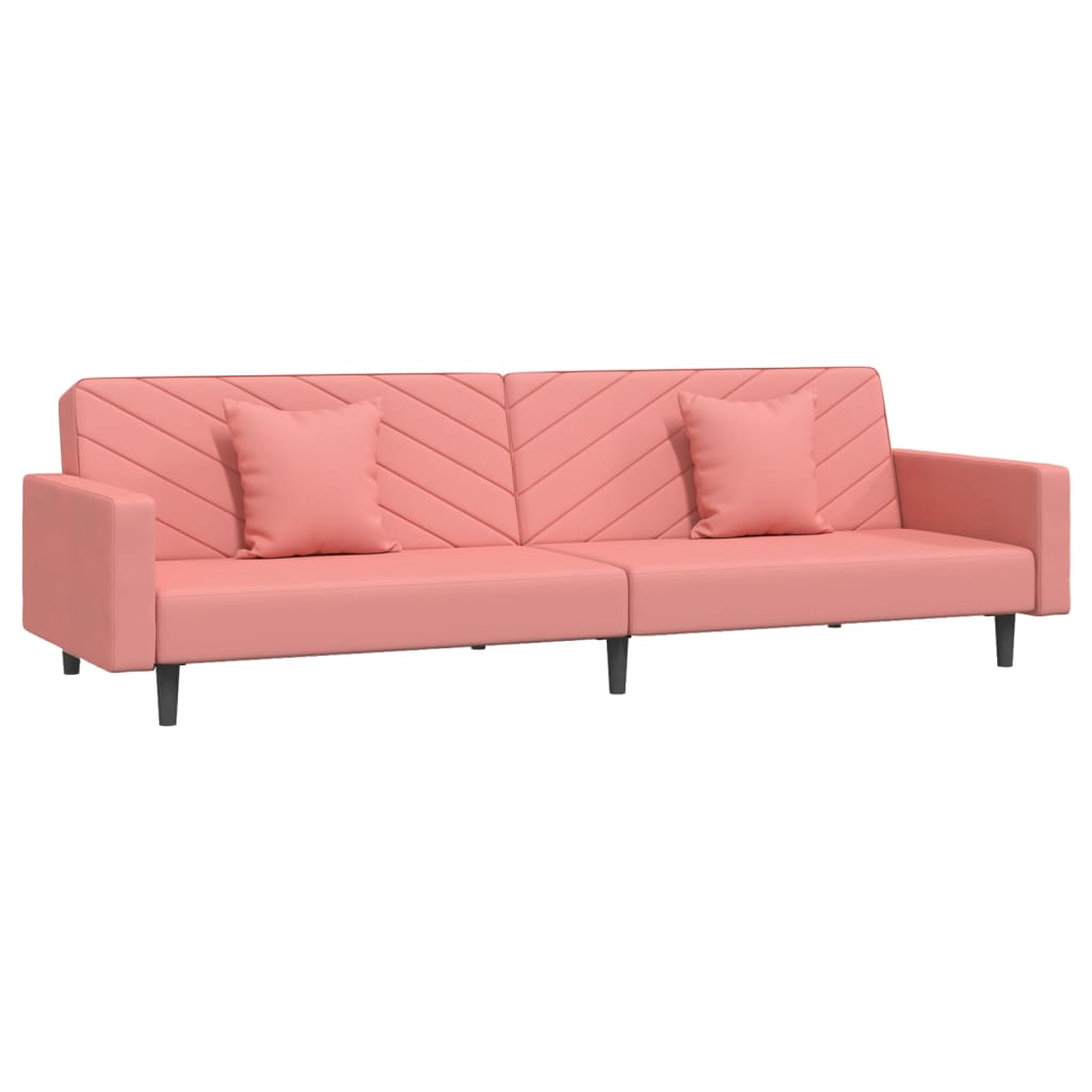 Bäddsoffa 2-Sits Med Två Kuddar Sammet