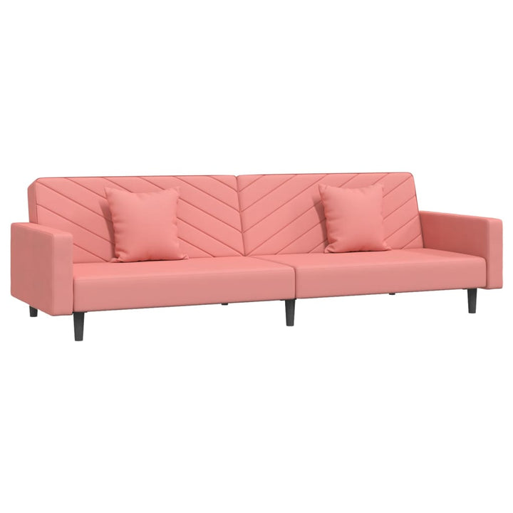 Bäddsoffa 2-Sits Med Två Kuddar Sammet