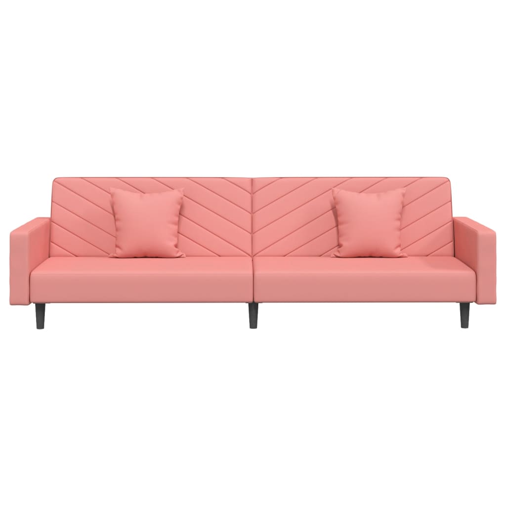 Bäddsoffa 2-Sits Med Två Kuddar Sammet