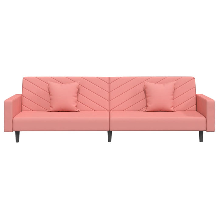Bäddsoffa 2-Sits Med Två Kuddar Sammet