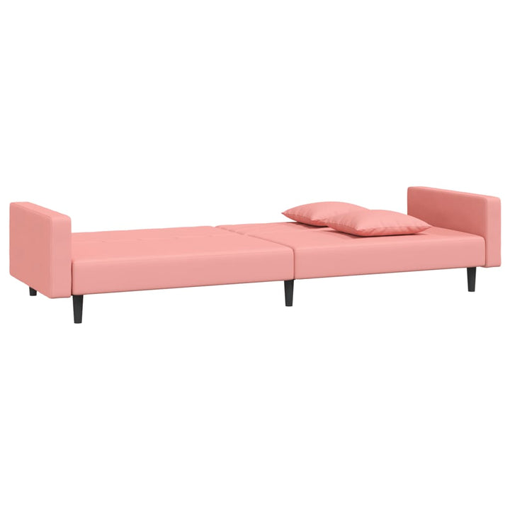 Bäddsoffa 2-Sits Med Två Kuddar Sammet