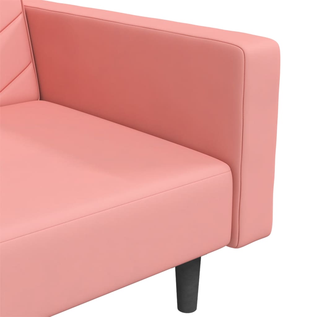 Bäddsoffa 2-Sits Med Två Kuddar Sammet