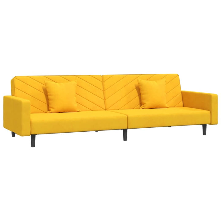 Bäddsoffa 2-Sits Med Två Kuddar Sammet