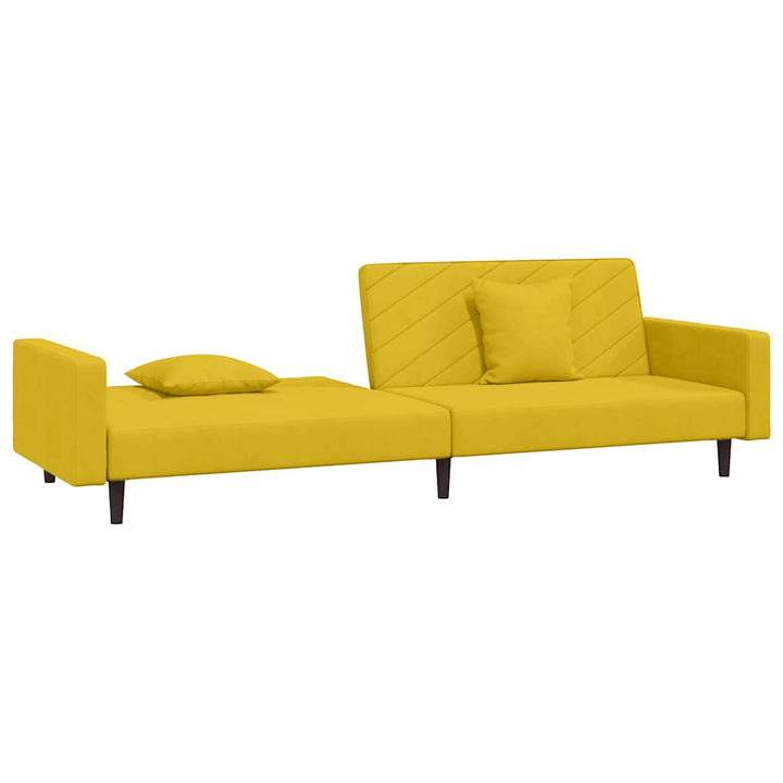 Bäddsoffa 2-Sits Med Två Kuddar Sammet