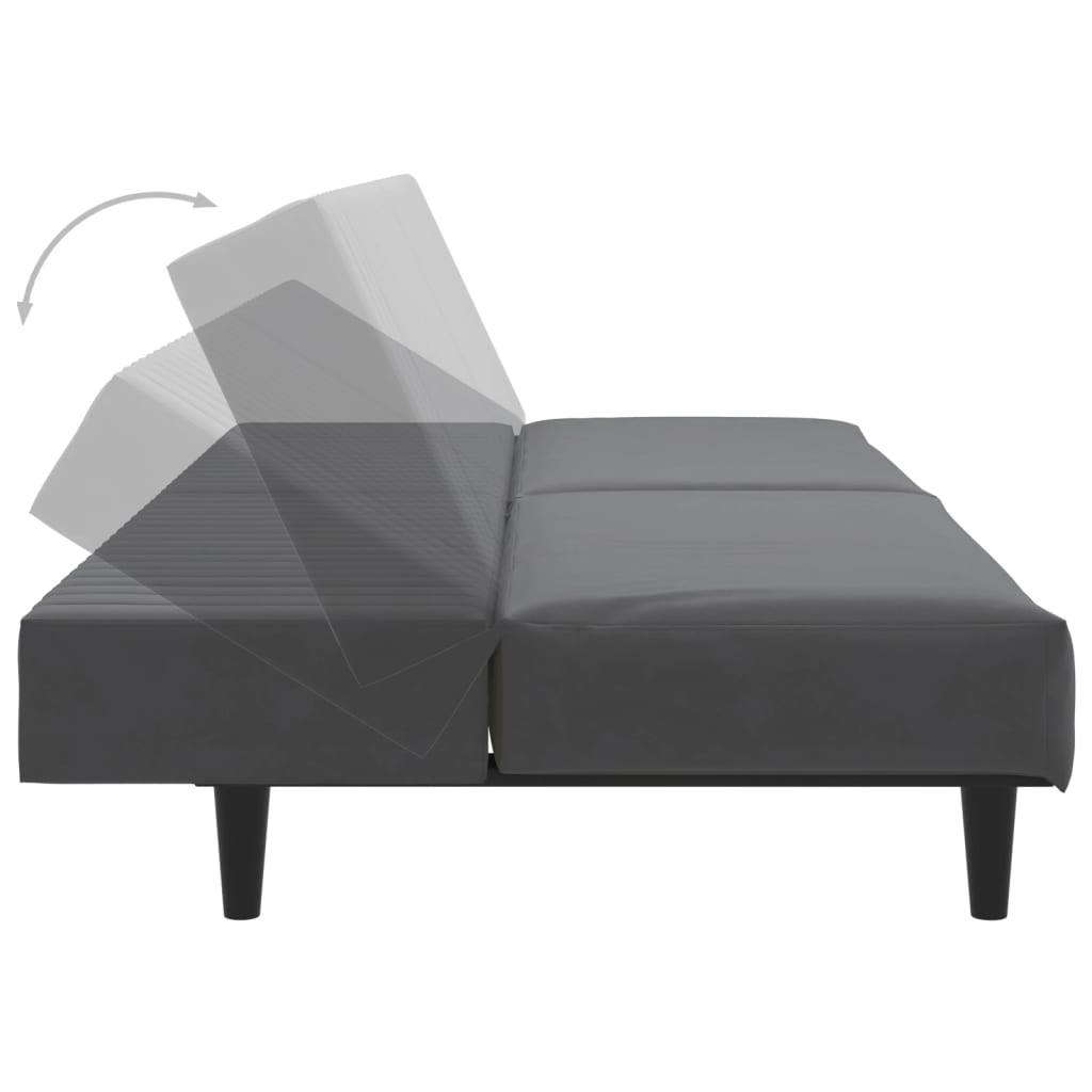 Bäddsoffa 2-Sits Sammet