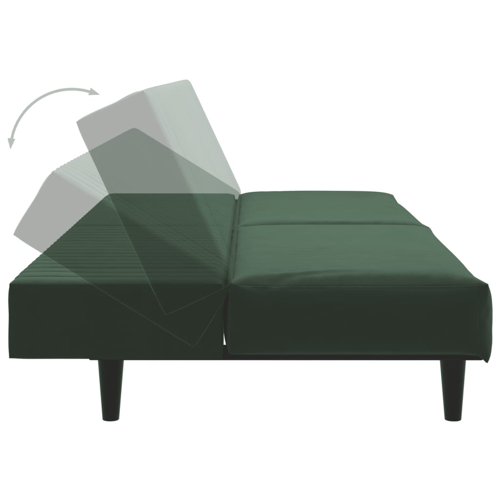 Bäddsoffa 2-Sits Sammet