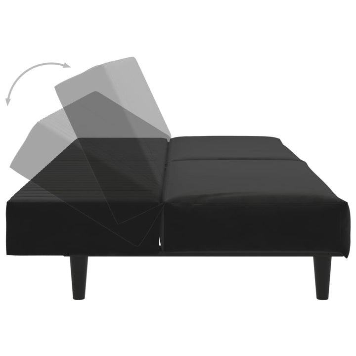 Bäddsoffa 2-Sits Sammet