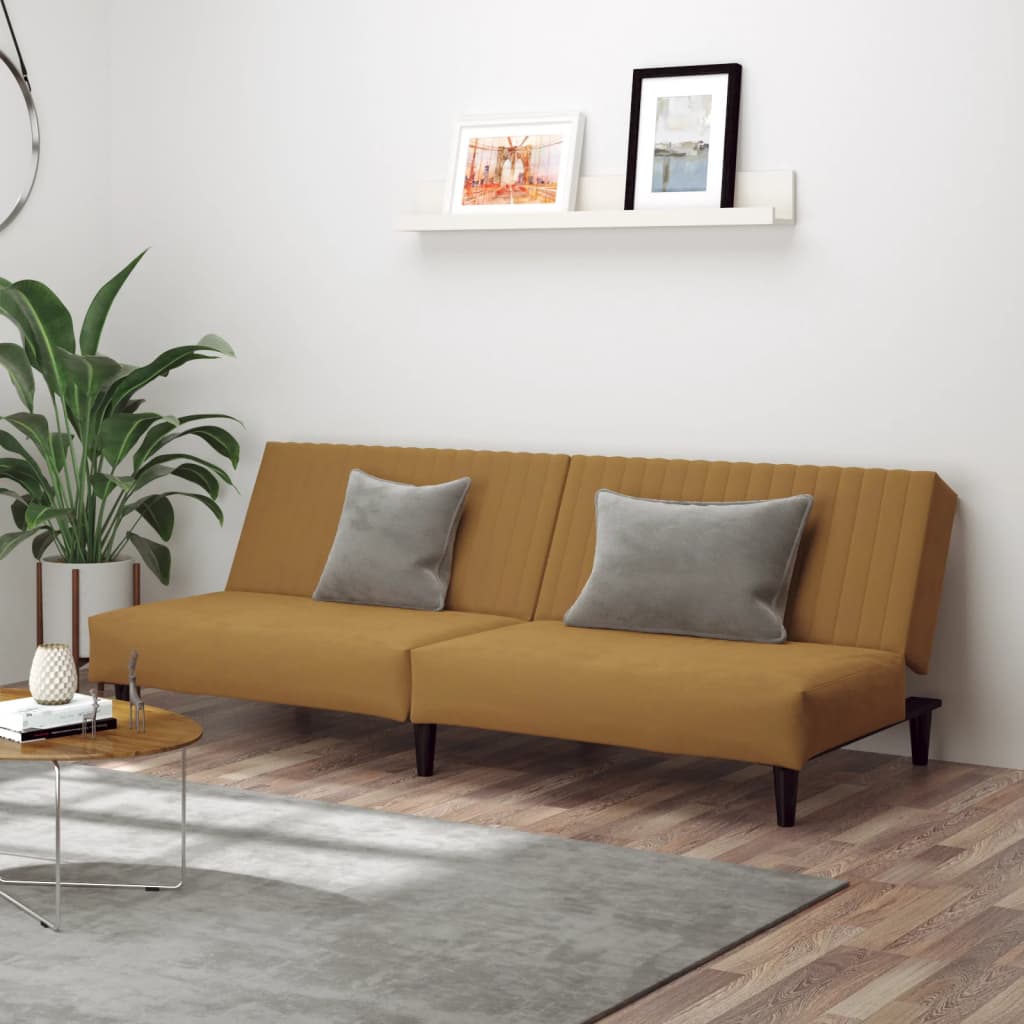 Bäddsoffa 2-Sits Sammet