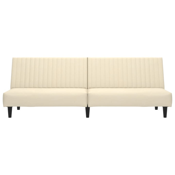 Bäddsoffa 2-Sits Gräddvit Sammet