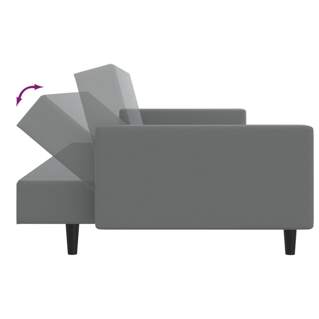 Bäddsoffa 2-Sits Sammet