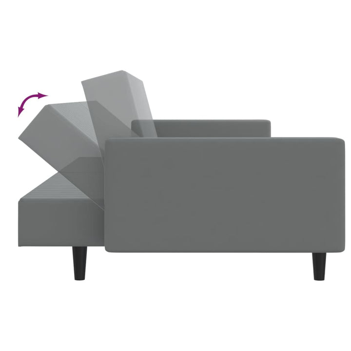 Bäddsoffa 2-Sits Sammet