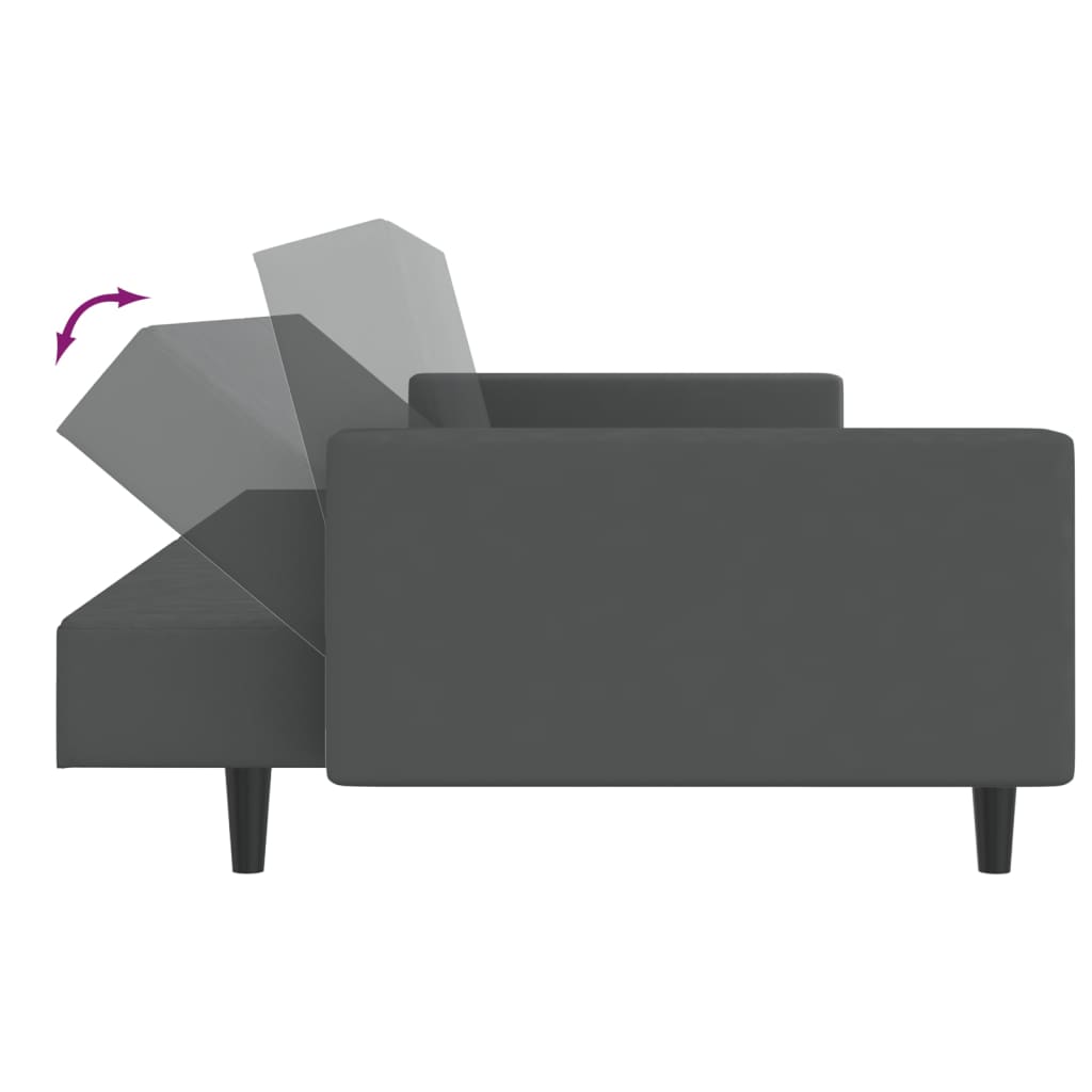 Bäddsoffa 2-Sits Sammet
