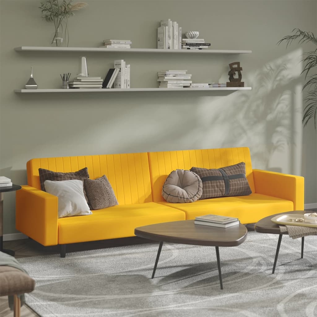 Bäddsoffa 2-Sits Sammet