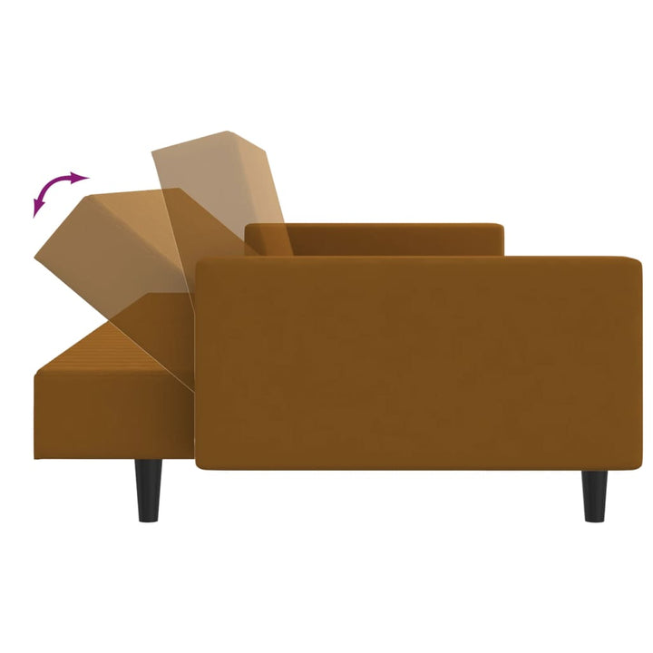 Bäddsoffa 2-Sits Sammet