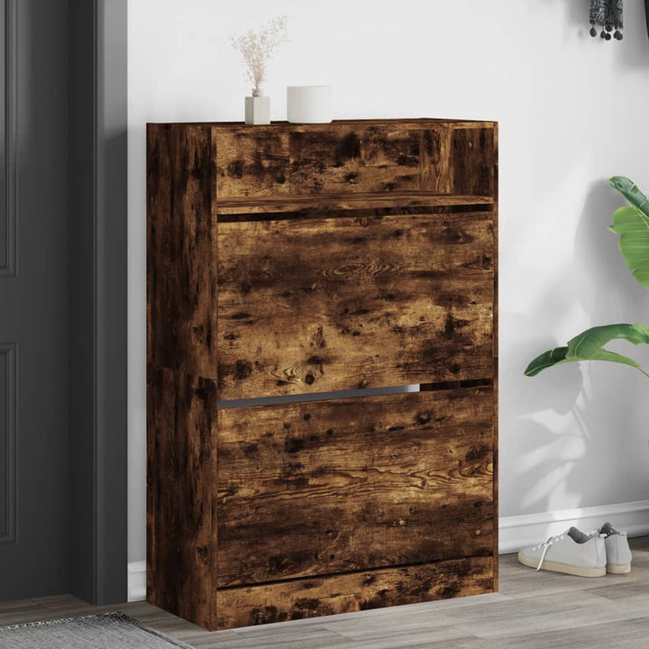 Skohylla 60X34X116 Cm Konstruerat Trä