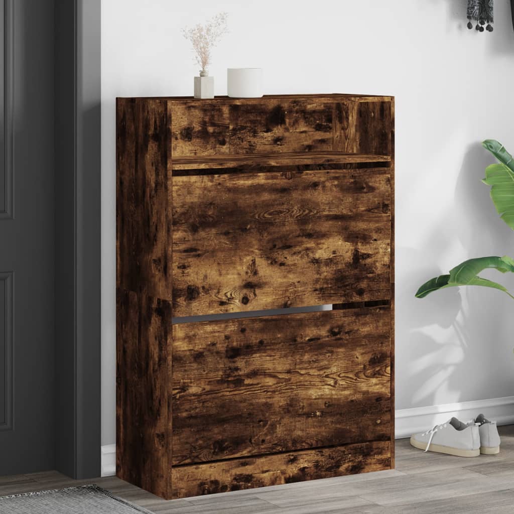 Skohylla 60X34X116 Cm Konstruerat Trä
