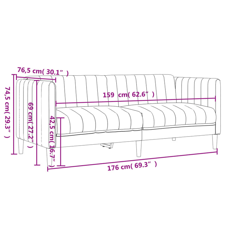Soffa 2-Sits Tyg