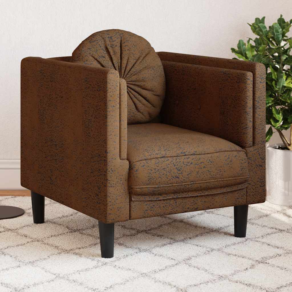Soffa Med Kuddar 3-Sits Gräddvit Sammet