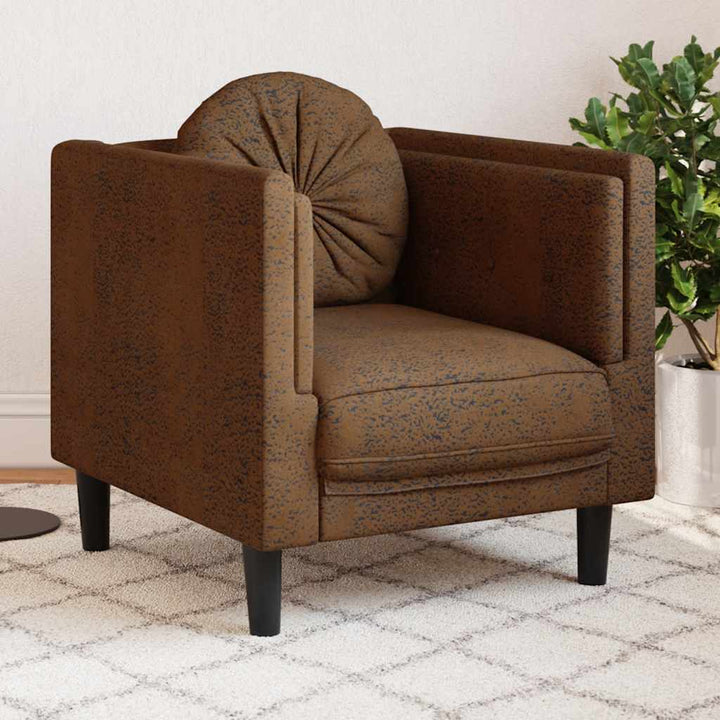 Soffa Med Kuddar 3-Sits Gräddvit Sammet