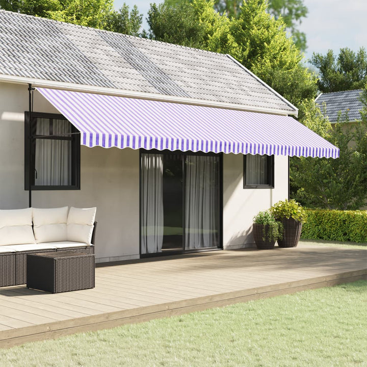 Markisvolang Gul Och Orange Randig 4,5 M