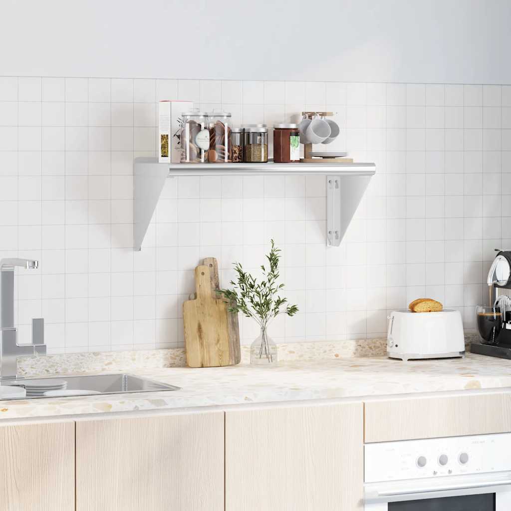 Vägghylla Silver Rostfritt Stål