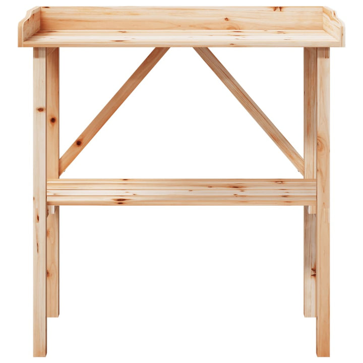 Växtbord Med Hylla 78X38X82,5 Cm Massivt Granträ
