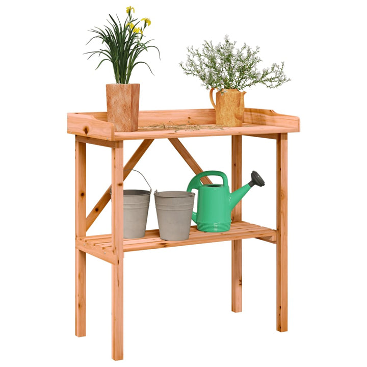 Växtbord Med Hylla 78X38X82,5 Cm Massivt Granträ