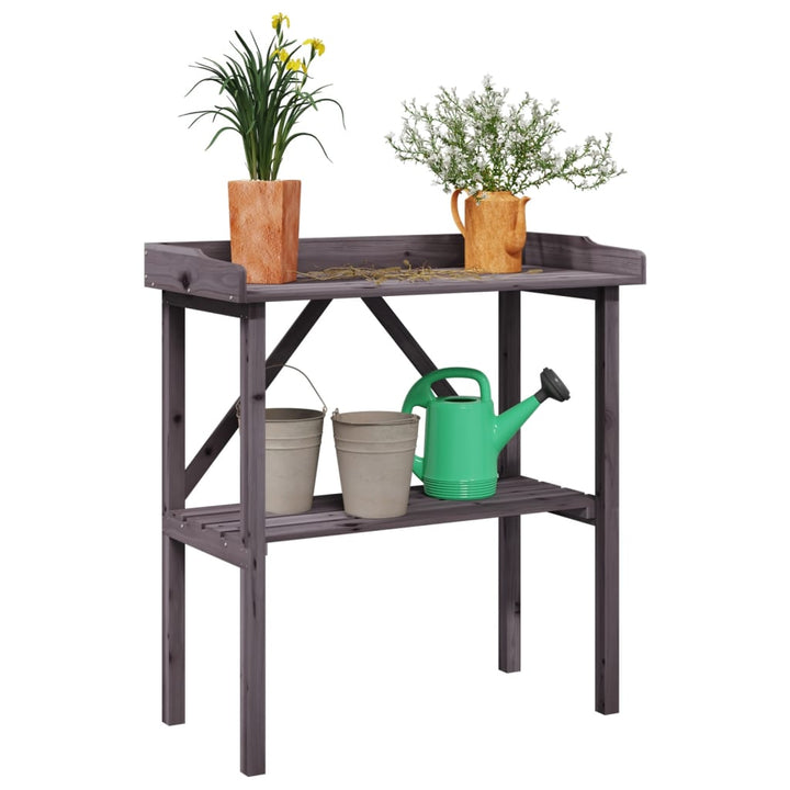 Växtbord Med Hylla 78X38X82,5 Cm Massivt Granträ